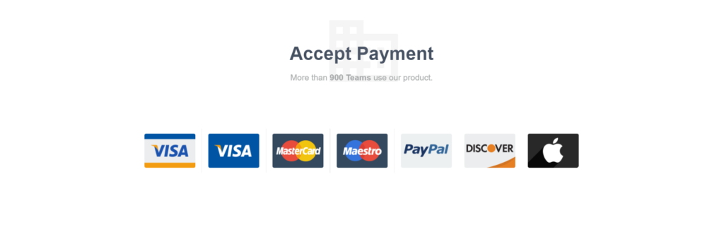 Accepted payment methods